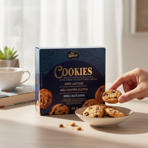 Cookies Baunilha com Gotas de Chocolate