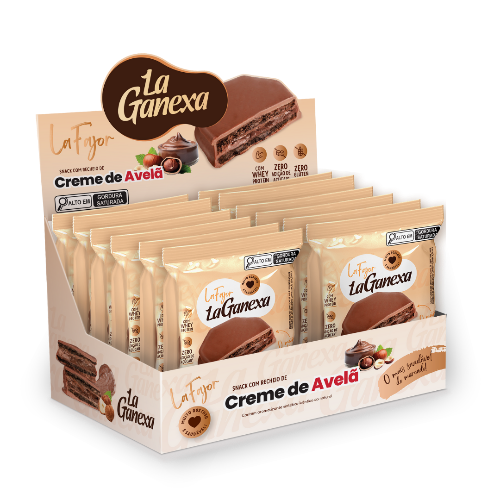 Display de Creme de Avelã com Whey Protein - 12 un