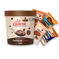 1 Pasta de Amendoim sabor Creme de Avelã 450g + 12 Alfajores (2 de cada sabor) - FRETE GRÁTIS