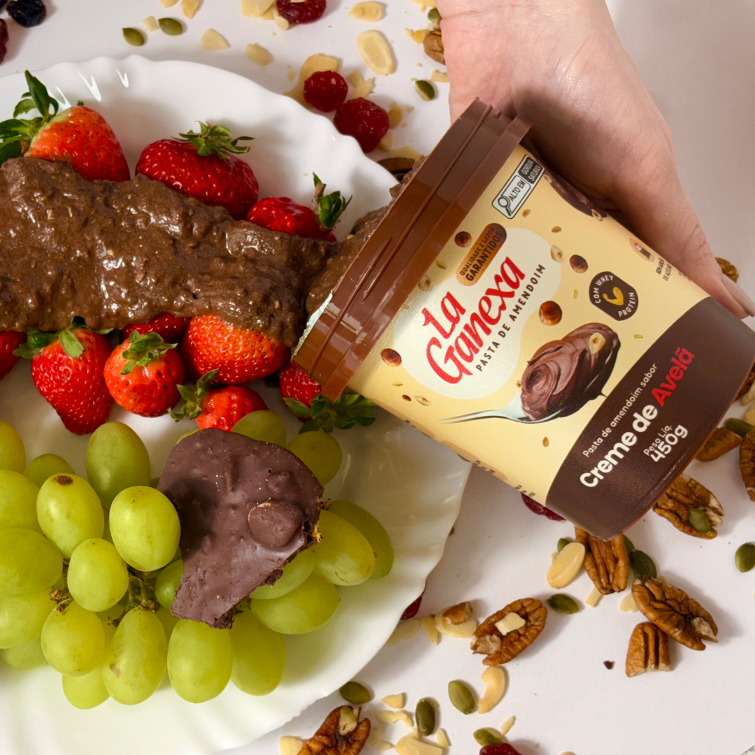 Pasta sabor Amendoim sabor Creme de Avelã - Zero Açúcar