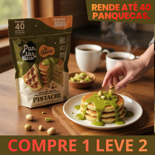 Pantástica - Panqueca Proteica sabor Pistache 600g COMPRE 1 LEVE 2 EXCLUSIVO