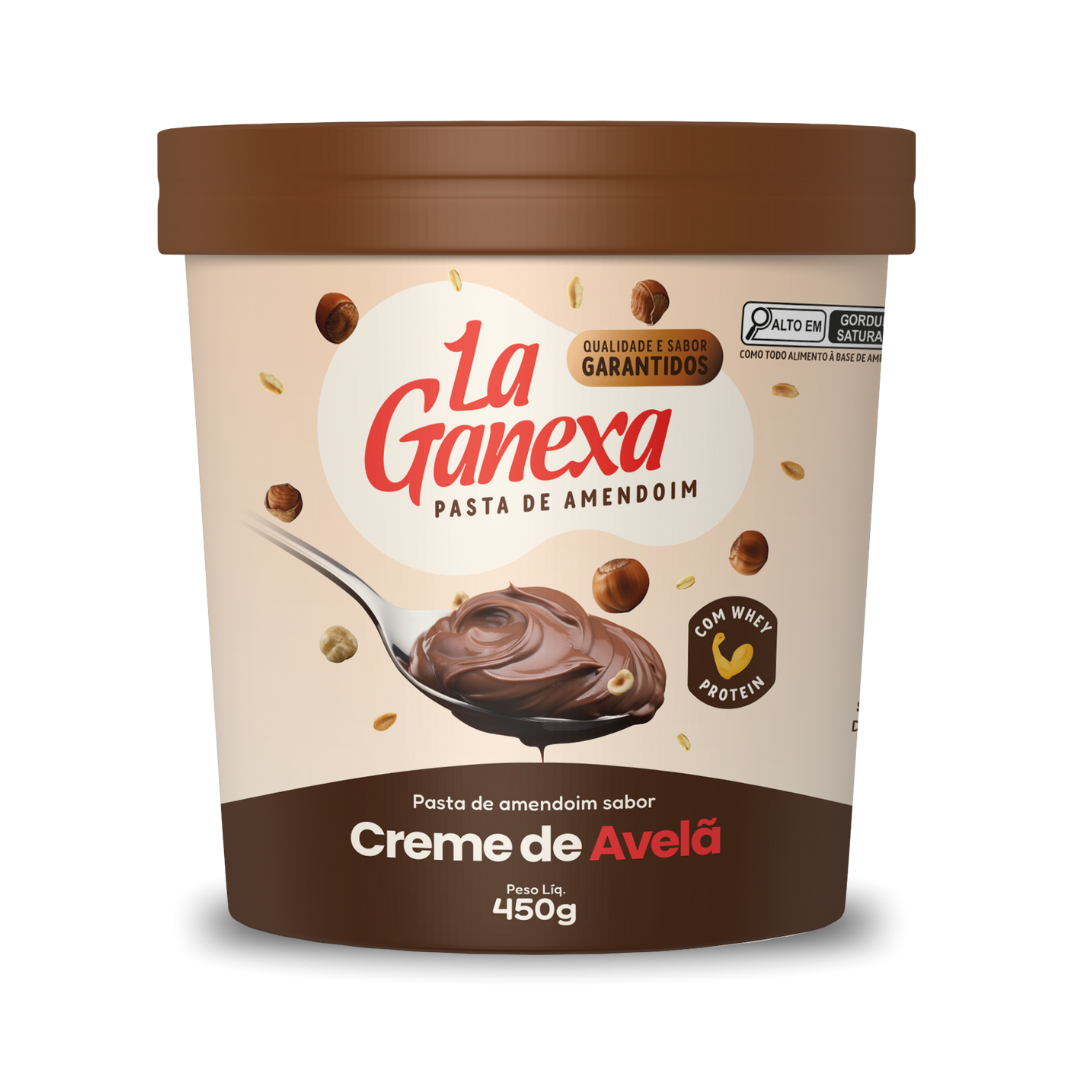 Pasta sabor Amendoim sabor Creme de Avelã - Zero Açúcar