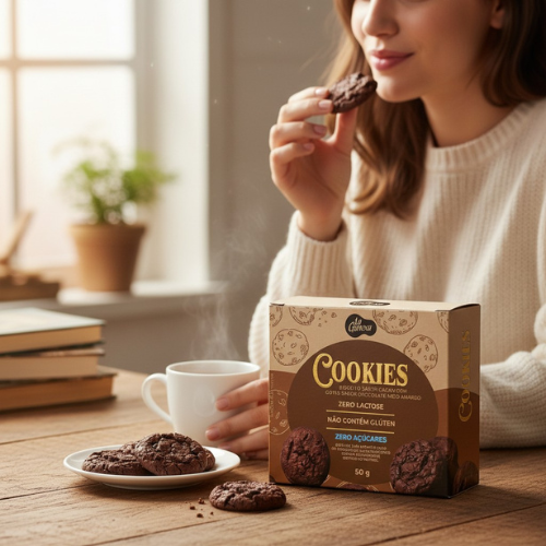 Cookies Cacau com Gotas de Chocolate