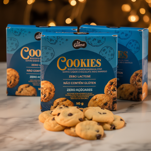 Kit 3 Cookies Baunilha com Gotas de Chocolate