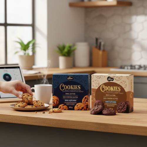 Kit Degustação Cookies de Cacau e de Baunilha