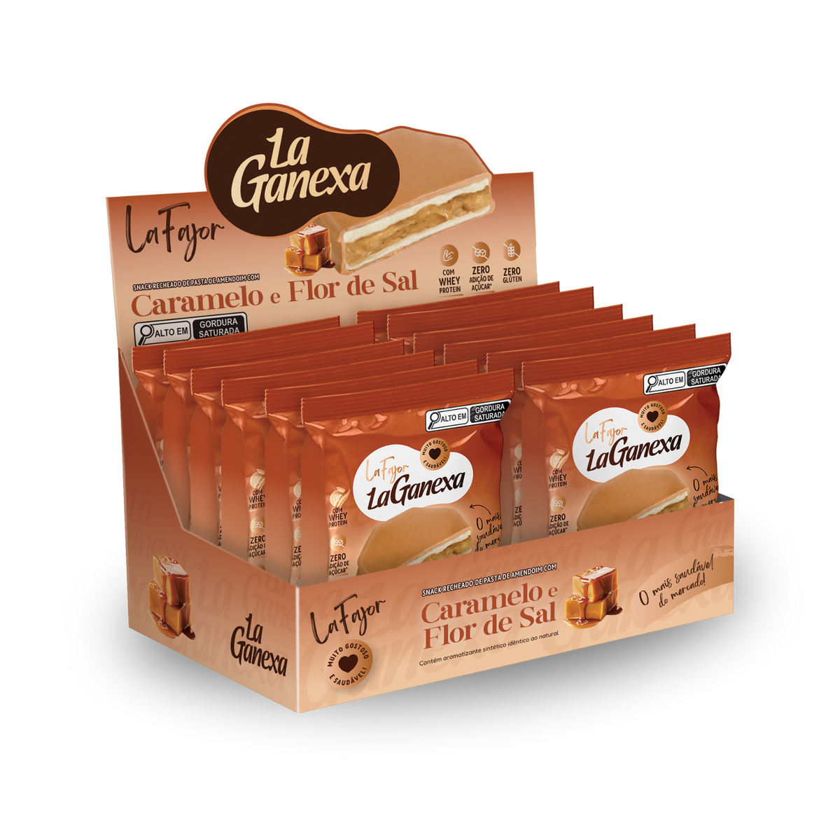 Display Alfajor sabor Caramelo e Flor de Sal - 12 unidades