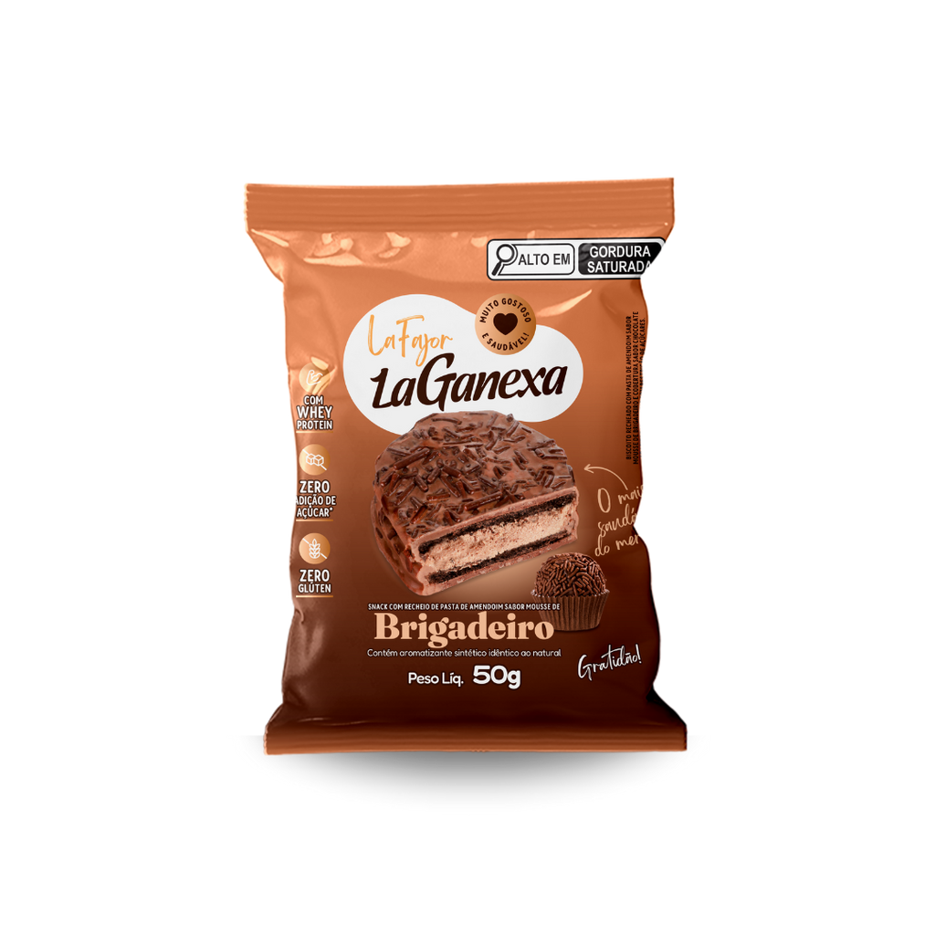 Alfajor sabor Brigadeiro com Whey Protein - unidade