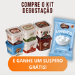 Kit Degustação com 6 pastas de 150g/un - 1 Leitinho, 1 Pistache, 1 Caramelo, 1 Creme de Avelã, 1 Black e 1 Cookies