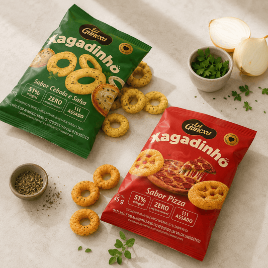 Kit Degustação - 1 Xagadinho Pizza e 1 Xagadinho Cebola e Salsa