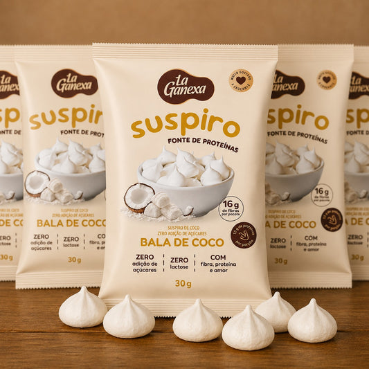 Kit 10 Suspiros sabor Bala de Coco 30g