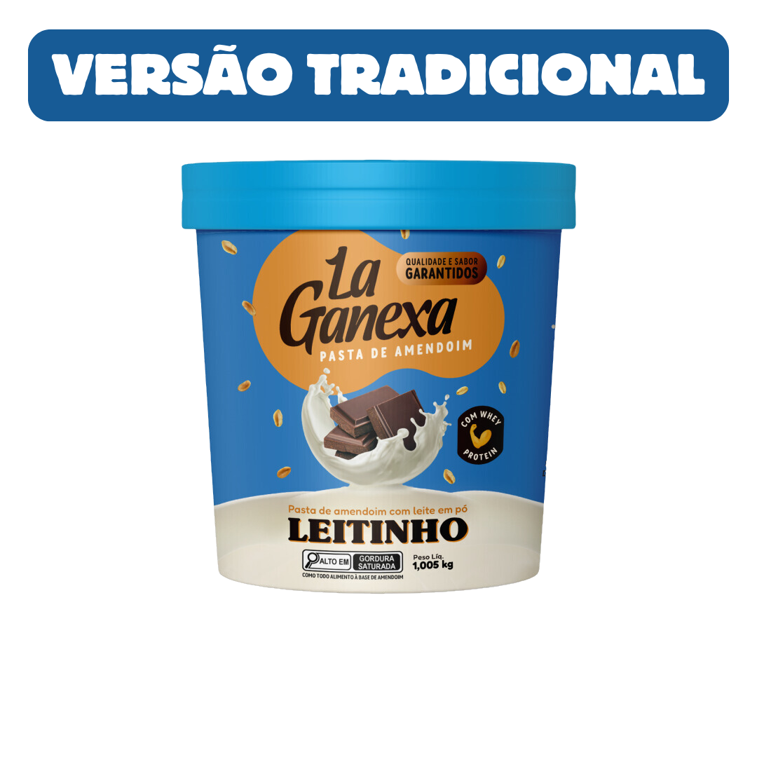 Pasta de Amendoim sabor Leitinho com Whey Protein