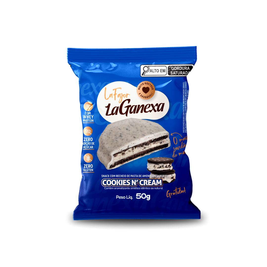 Alfajor sabor Cookies N´Cream com Whey Protein - unidadeㅤㅤ